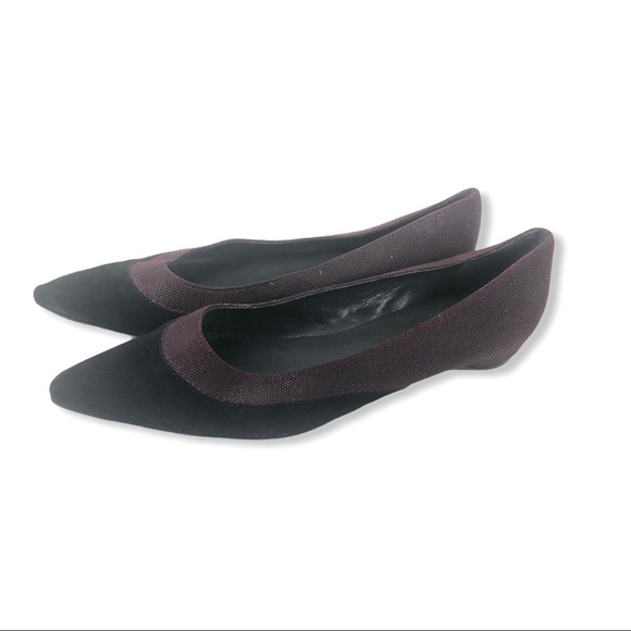Stuart Weitzman Regent Suede Textured Leather Flat - Picture 7 of 15
